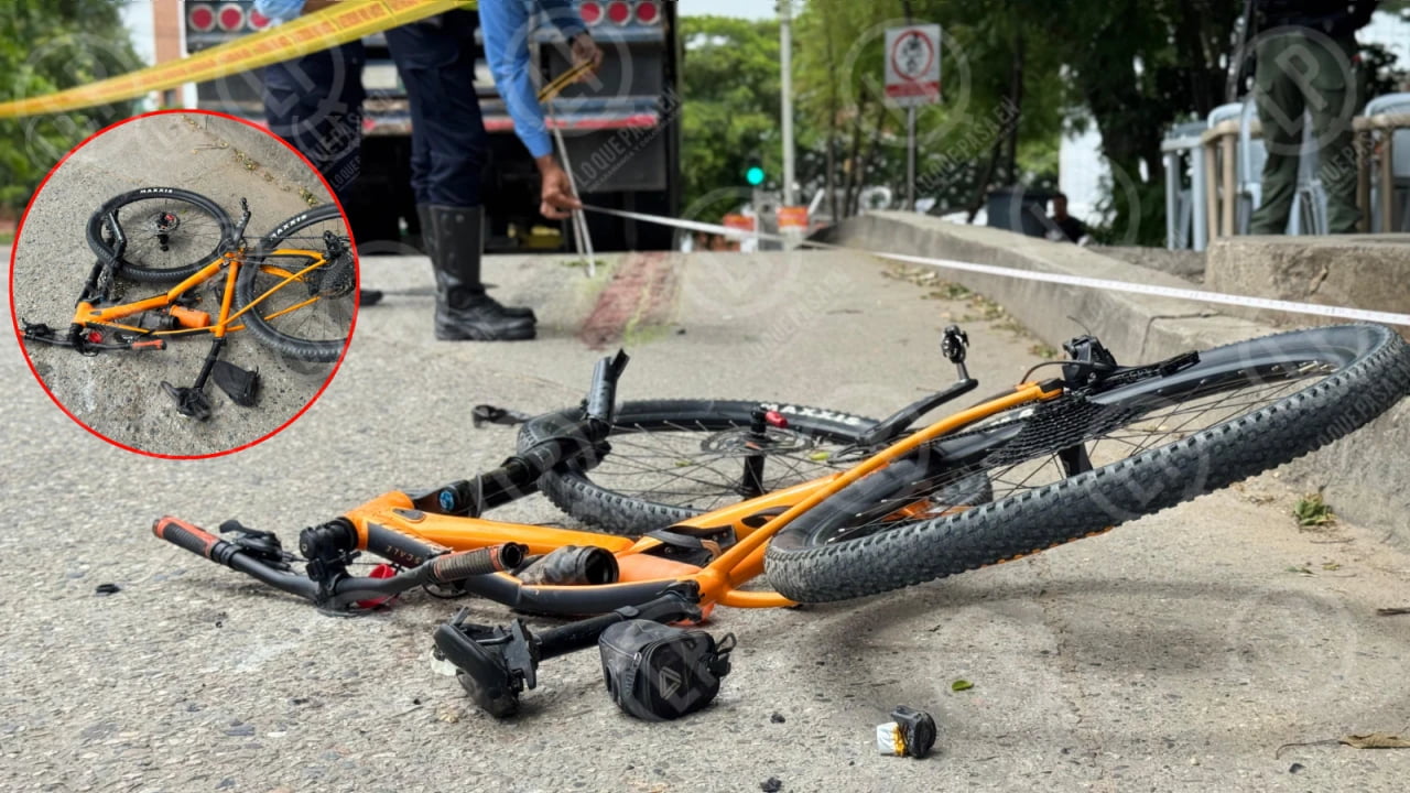 Don Fabio, el ciclista que murió en la via Girón Bucaramanga. Era un pensionado de la Policia Nacional