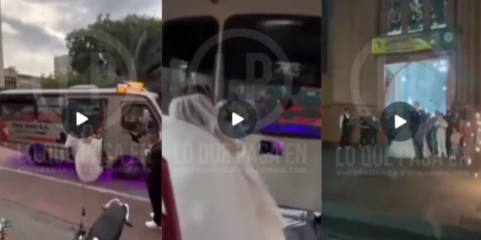 Video: Novia llegó en bus a su boda y causa furor por emotiva promesa de amor