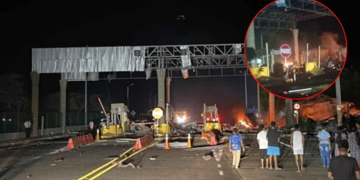 Explosión en peaje dejó dos muertos y varios heridos antes del puente festivo