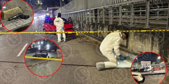 Diego, la víctima del sicariato en la autopista. Los sicarios dejaron un arma en el lugar