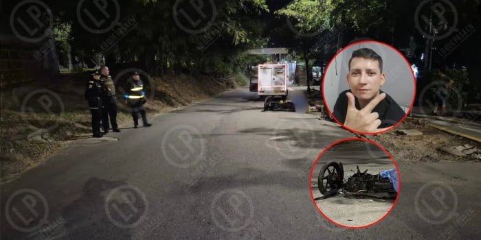 Motociclista fallece tras estrellarse contra poste de luz en Floridablanca