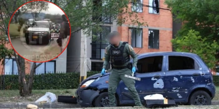 Video: Atentado con explosivos a patrulla de la Policía en zona residencial