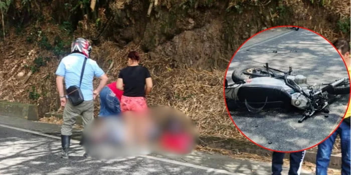 Motociclista perdió un pie tras chocar con tractocamión en peligrosa curva