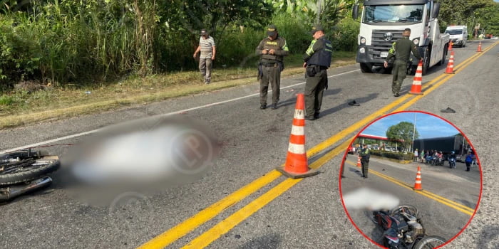 Motociclista de 17 años perdió la vida tras chocar con un tractocamión