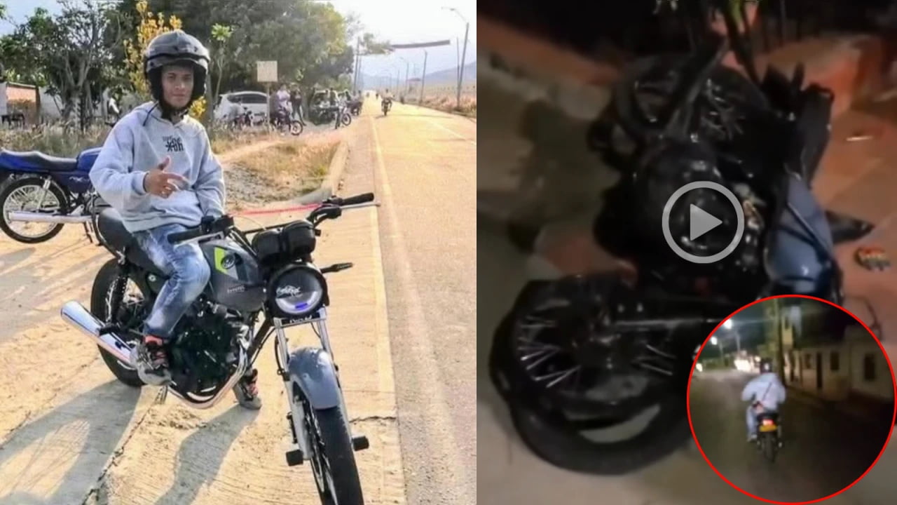 Video: Joven murió al estrellarse con un poste mientras hacía piruetas en moto