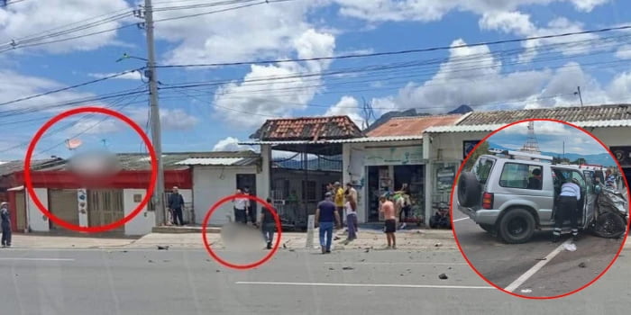 Pareja de policías murieron tras brutal choque: ella voló y cayó en un techo