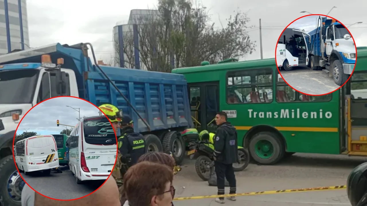 Accidente con buses escolares dejó un muerto y varios heridos