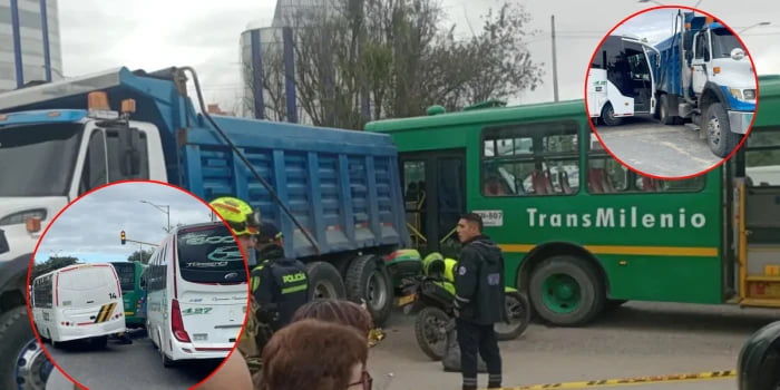 Accidente con buses escolares dejó un muerto y varios heridos