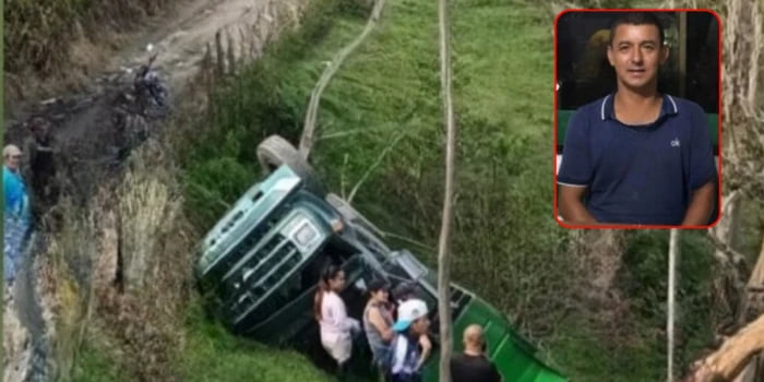 Conductor murió al caer a un abismo con su volqueta mientras trabajaba