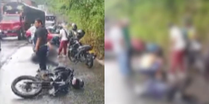 Motociclista y menor gravemente heridos tras choque con tractomula en Morrorico