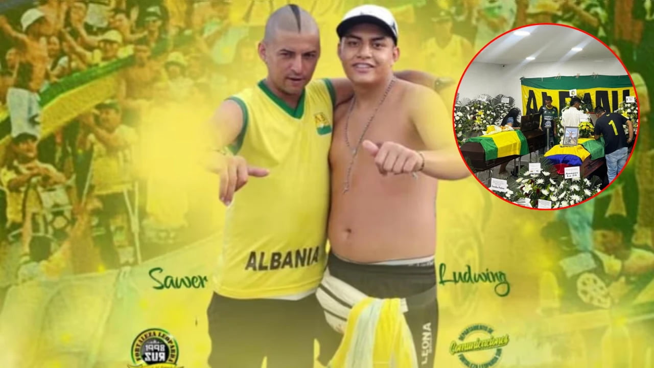 Emotiva despedida a los dos barristas del Atlético Bucaramanga asesinados