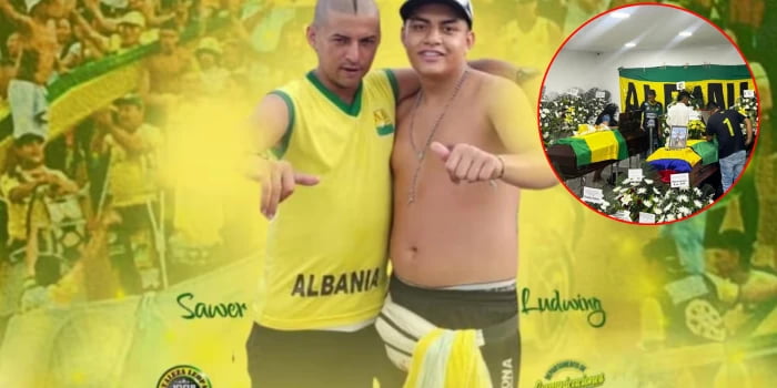 Emotiva despedida a los dos barristas del Atlético Bucaramanga asesinados