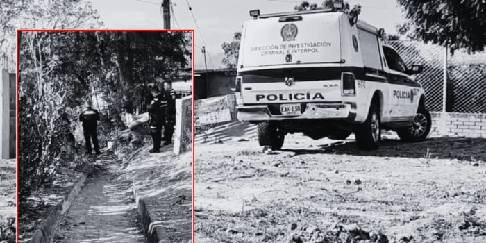 Hallan cadáver dentro de un costal frente a un colegio