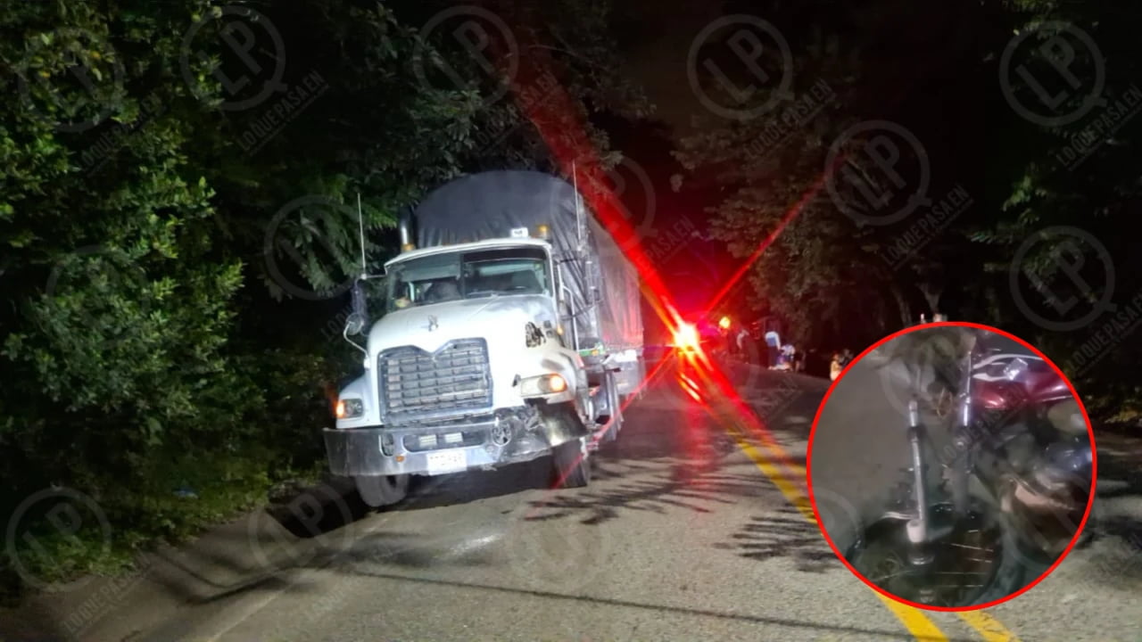 ATENCIÓN: Motociclista perdió la vida en choque con tractocamión en la vía Bucaramanga – San Alberto