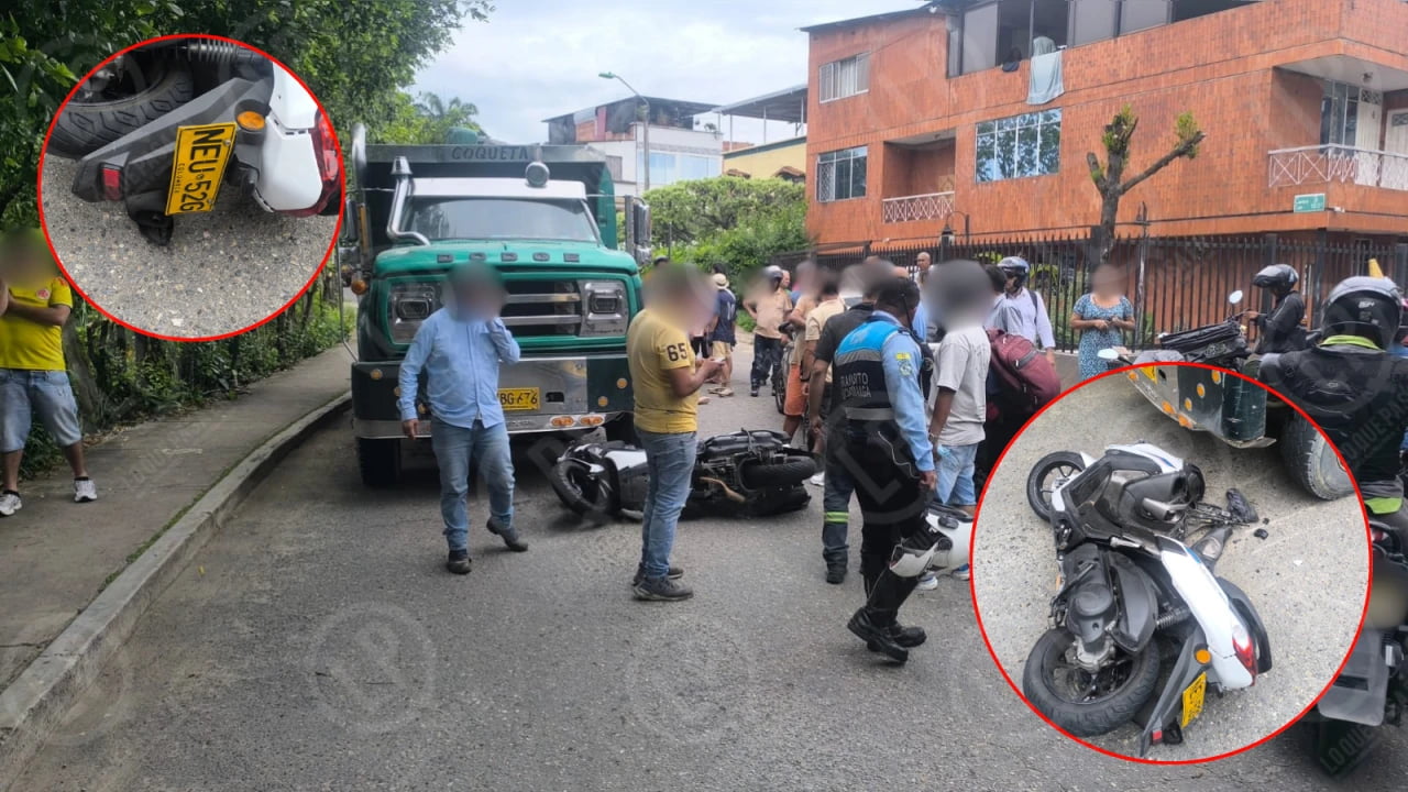 Terminó bajo una volqueta: motociclista murió en fuerte accidente en el porvenir.