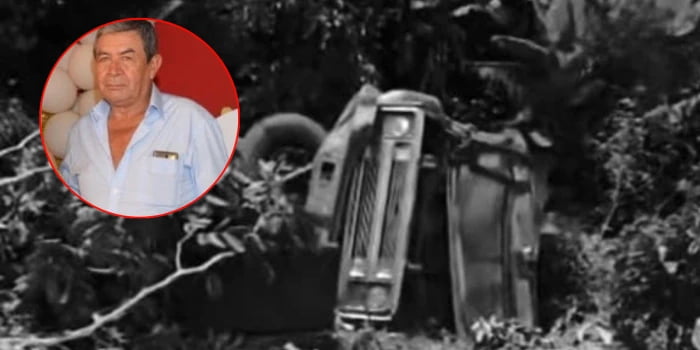 Don Alcides murió al caer con su volqueta por un abismo de 50 metros