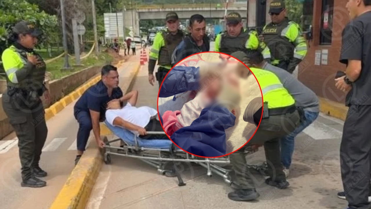 Entre protestas y cierres de vías, una mujer dio a luz en el peaje de Lebrija.