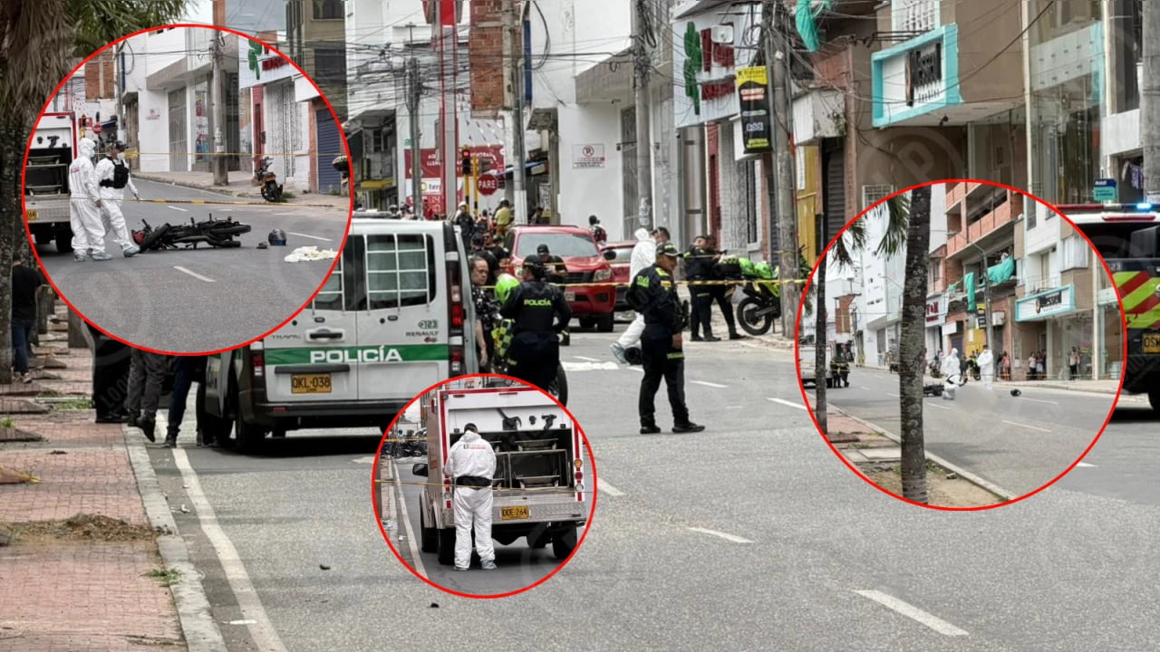 Lo persiguieron en moto y lo acribillaron en plena vía en Bucaramanga.