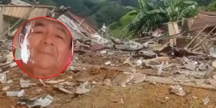 Un líder comunitario murió tras una violenta explosión en la vivienda donde se encontraba.