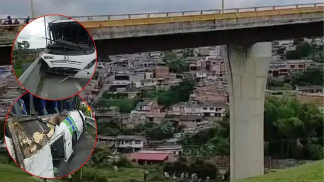 9 muertos y varios heridos: Bus con universitarios se precipitó desde un puente
