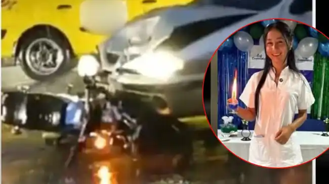Enfermera murió en trágico accidente en moto en Santander: cámara gravó todo