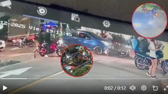 Video: Violento ataque a disparos en plena vía de Piedecuesta dejó dos heridos